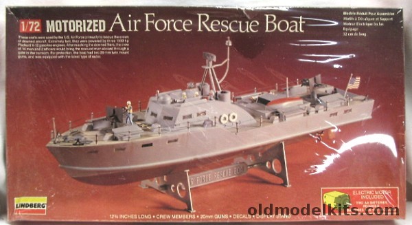 Lindberg 1/72 Air Force Rescue Boat - Motorized, 7415 plastic model kit